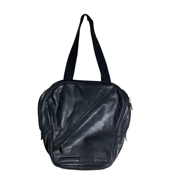 Miu Miu Handbags - Mui Miu Leather Black Leather Bowling Shoulder Bag